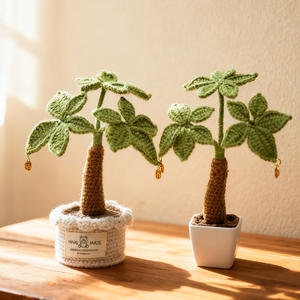 <span class=keywords><strong>ต้น</strong></span>ไม้เงินถักมือ งานฝีมือโครเชต์ ดอกไม้ประดับถาวรจากไหมพรม สำหรับตกแต่งบ้าน - Product Image 3