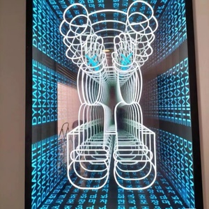 New Trend Wall-mounted Floor-standing Custom Roundness Quadrate Octagon Infinity Custom Led Neon <strong>Sign</strong> 3d Mirror Wall Mirror - Product Image 6