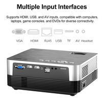 Mini projecteur LCD portable à prix d'usine, mise au point automatique, correction de la distorsion trapézoïdale, Android WIFI 4K LED, vidéo, home cinéma, projecteurs intelligents
