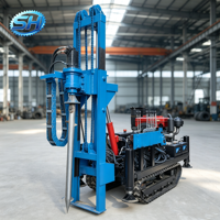 Foreuse compacte sur chenilles hydraulique rotative pour puits d'eau et applications géotechniques