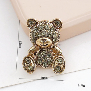 Nuevos Accesorios <span class=keywords><strong>Retro</strong></span> para Carcasas de Teléfono con Diseño de Oso de Peluche, Aleación Electrochapada, Perlas y Motivos de Corazón - Diseño Perforado - Product Image 2
