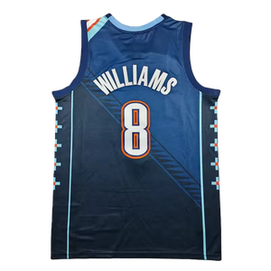 Maillot de basket-ball # 8 Williams # Uniforme de sport pour hommes brodé 34 Bucks, vente en gros - Product Image 2