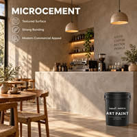 Kit de revêtement mural et de sol en microciment imperméable à appliquer au pinceau, pour les surfaces intérieures des murs, des sols et des plafonds