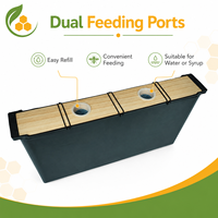 Grand récipient d'eau pour abeilles de 6 L en PP avec couvercle en sapin naturel, abreuvoir pour apiculture, outil d'alimentation pour ruche, fournitures pour apiculture