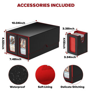 Boîte à cartes magique pour cartes à collectionner, boîte de rangement pour cartes 6 en 1, convient à plus de 1400 cartes standard sans pochettes avec plateau à dés - Product Image 4