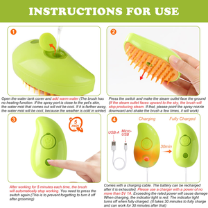 Pet Cleaning & Massage <b>Brush</b> <b>Shedding</b> Removal Spray Comb Stainless Steel Multi-Function for <b>Dogs</b> Bathroom Bath Cleaning Supplies - Product Image 6