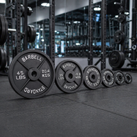 Disque de musculation standard en fonte peinte, couleur noire, double indication de poids LBS KGS, 1.25lb 2.5lb 5lb 10lb 25lb 35lb 45lb 100lb
