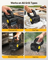 Brosse électrique puissante pour nettoyer les barbecues, 4400 mAh, rechargeable sans fil, écran LED, 300 tr/min, accessoire de nettoyage pour fonte de fer