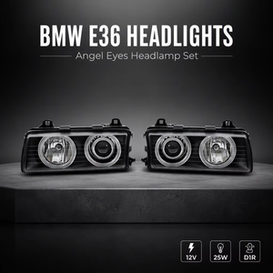 Pour phares BMW <span class=keywords><strong>E36</strong></span>, phare <span class=keywords><strong>E36</strong></span> avec yeux d'ange - Product Image 1