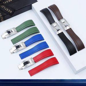 Correa de goma para reloj Rolex de 20mm Daytona Oysterflex GMT <span class=keywords><strong>Submariner</strong></span> Watch Band - Product Image 1