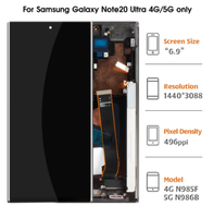 Assemblage LCD OLED écran tactile numériseur avec cadre pour Samsung Galaxy Note 20 Ultra SM-N986B/DS Lcd avec cadre