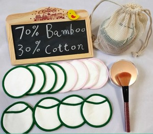 Tampons démaquillants en bambou personnalisables et disques en <span class=keywords><strong>coton</strong></span> biologique <span class=keywords><strong>lavables</strong></span>, lingettes nettoyantes pour le visage écologiques, option de logo personnalisé - Product Image 5
