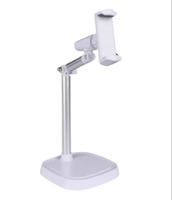 Support de téléphone de bureau rétractable en alliage d'aluminium Mechrig, rotatif à 360°, flexible, hauteur réglable pour le streaming en direct et les appels vidéo
