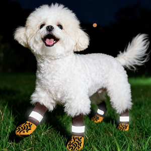 Chaussettes pour chiens en coton écologiques, chaudes et respirantes, avec bande réfléchissante et grip antidérapant réglable – Vente en gros - Product Image 6