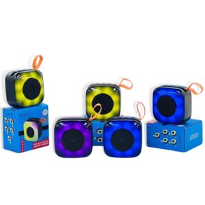ลำโพงบลูทูธไร้สายพกพา X-16 มินิ พร้อมไฟ RGB สีสันสดใส เสียงสเตอริโอ เบสหนัก รูปทรงสี่เหลี่ยม ลำโพงแอคทีฟแบบพกพา พร้อมวิทยุ FM - Product Image 2