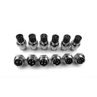 Connecteurs et prises circulaires d'aviation à 2/3/4/5/6/7/8/9/10 broches 12V 10A IP66 pour montage sur panneau automobile Série GX DXZP SC