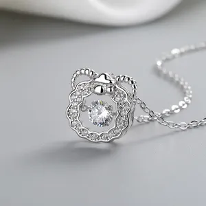 Stunning Zodiac Sign S925 Silver Necklace With Sparkling Zircon Wholesale fashion Jewelry for women
