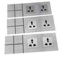 Panneau en aluminium de luxe interrupteur mural électrique multifonction européen et prise interrupteur tactile complet pour la domotique