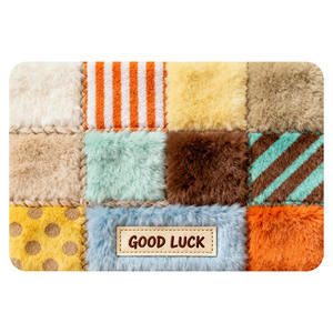 Tapis de salle de bain en velours patchwork antidérapant, rectangulaire, absorbant l'eau, séchage rapide, pour salle de bain, cuisine, porte d'entrée - Product Image 3