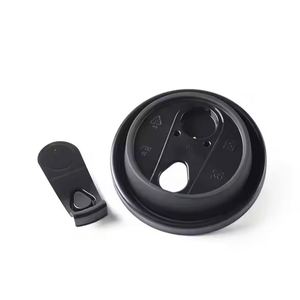 Vente en gros de gobelets en plastique PP écologiques jetables multifonctionnels en forme de U de 90 mm, noirs, blancs et transparents, avec couvercles pour smoothies et boba - Product Image 3