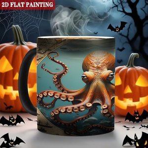 Tasse magique en céramique noire givrée 11oz, sensible à la chaleur, changeant de couleur, cadeau pour amoureux, couple - Product Image 6