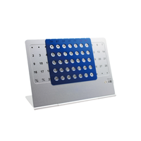 Calendrier perpétuel de bureau pliable en métal de grande taille pour la décoration d'affaires et de bureau