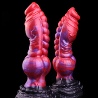 Dildo Géant à Nœuds, Pénis Réaliste Épais en Silicone Souple, Jouet Anal pour Hommes et Femmes, Stimulation Vaginale et Anale pour Adultes