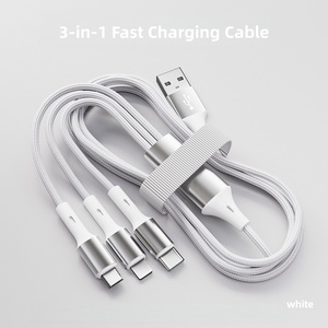 Cables USB de Carga Rápida 3 en 1 de 1m, 2m, 3m y 66W para <span class=keywords><strong>iPhone</strong></span> 17 y <span class=keywords><strong>13</strong></span> con Función de Transferencia de Datos, Regalo Promocional de Fábrica al Por Mayor - Product Image 2