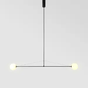 Lumind Hanger Kroonluchter Lichtlampen Groothandel Eenvoudige Lineaire Glazen Kroonluchter Woonkamer Eetkamer Slaapkamer Balkonverlichting