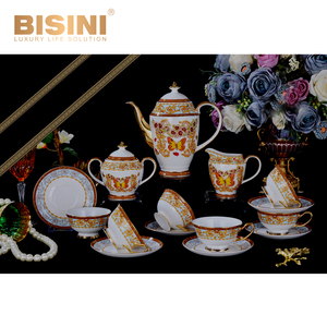 ถ้วยชาชุดกาน้ำชาภาษาอาหรับกาแฟ <span class=keywords><strong>Royal</strong></span> Bone China ชาและกาแฟชุด15 Pcs ถ้วยกาแฟและจานรอง - Product Image 4