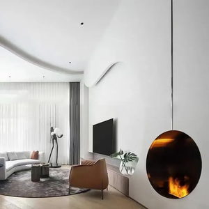 Cheminée électrique intérieure moderne Feu à gaz véritable Installation d'insertion d'alcool au bioéthanol Télécommande Ménage Hôtel Anglais - Product Image 4