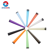 Vente en gros Tube conique en plastique noir 85mm 98mm 110mm avec couvercles standard