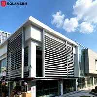 Toldo Moderno de Aluminio Rolansini As2047 con Persianas Fijas, Aislamiento Térmico y Garantía de 5+ Años para Edificios Comerciales