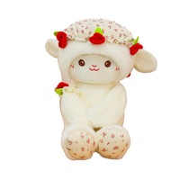 Nouvelle Peluche Mignonne en Forme de Mouton avec Tablier, en Coton PP Super Doux et Maille Lavée, Magnétique, Rose, pour Princesse, avec Fonction Apaisante et Recharge USB
