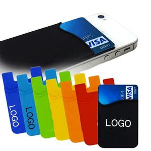 Porte-cartes de crédit pour téléphone personnalisé, autocollant adhésif pour téléphone portable, poche en silicone, portefeuille pour smartphone - Product Image 1