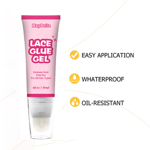 Pegamento de encaje resistente al agua sin perfume para pelucas, gel de fijación fuerte, pegamento de encaje transparente de silicona, 30ml - Product Image 6