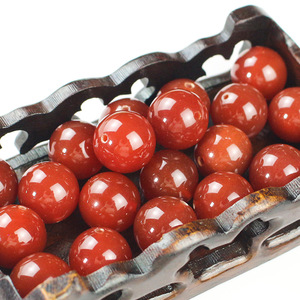 <b>Red</b> Agate Loose <b>Beads</b> 16mm Round Stone <b>Beads</b> For Bracelet Making DIY Jewelry Accessories - Product Image 3