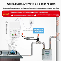 Vanne solénoïde d'angle électrique pour fuite de gaz GPL, en laiton et acier inoxydable, réponse rapide <0,3s, coupure automatique de détection de fuite domestique