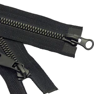 YAB Hot Custom 5 # Nhựa Ngô Răng Đôi Mở Zipper Nhựa Nhựa Zipper Cho Nam Giới Quần Jean Và Quần Áo