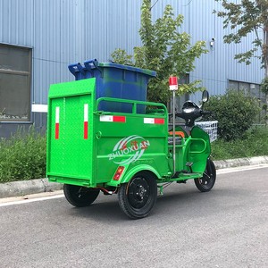 รถสามล้อไฟฟ้าสำหรับงานสุขาภิบาล 48V 580W ถังขยะเดี่ยวขนาด 240 ลิตร บรรทุกผู้โดยสาร 1 คน ตัวถังอะลูมิเนียม สำหรับใช้งานในชุมชน - Product Image 6