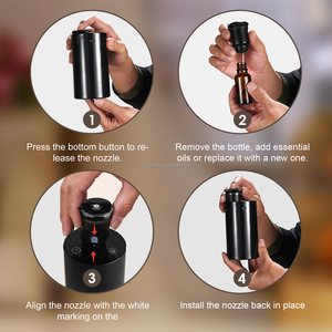 Mini máquina de aroma de metal con pilas, difusores de aroma de aceite esencial para coche USB - Product Image 2
