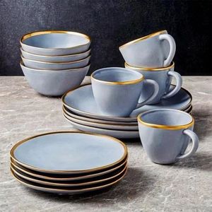 Service de vaisselle en céramique résistant au lave-vaisselle, durable, pour la maison, les restaurants, les hôtels et les cafés. - Product Image 1