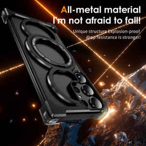 Custodia Magnetica in Metallo per <span class=keywords><strong>Samsung</strong></span> <span class=keywords><strong>Galaxy</strong></span> S23 <span class=keywords><strong>Ultra</strong></span> S24 S25 Edge <span class=keywords><strong>S22</strong></span> S21 FE, <span class=keywords><strong>Cover</strong></span> Senza Cornice in Lega di Alluminio - Product Image 6