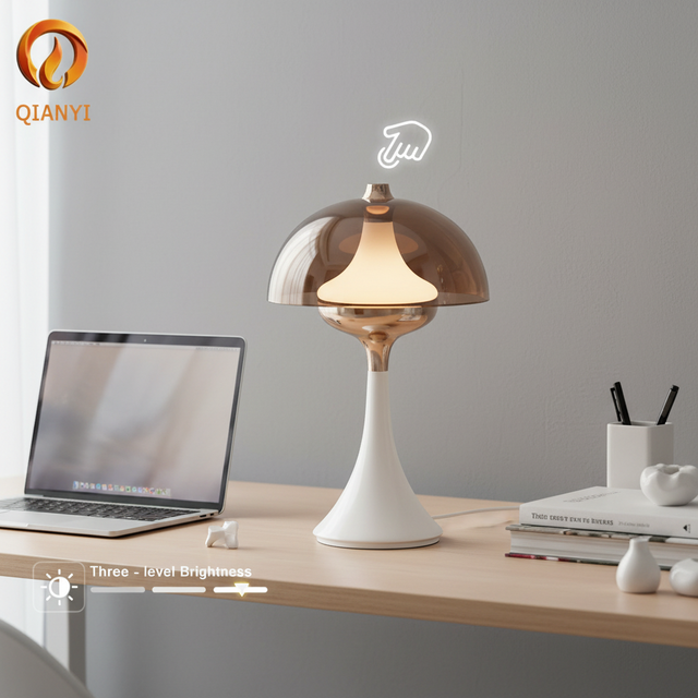 Modern LED Table Lamp Rechargeable Aluminum Body Flexible Touch Control Cordless Battery-Powered DC Eye Caring Night Light