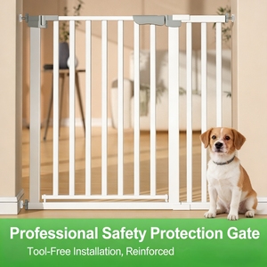 Nouvelle barrière de sécurité pour animaux de compagnie, renforcée et robuste, sans perçage, barrière d'escalier anti-collision pour bébés et chiens, pour chiens et enfants - Product Image 1
