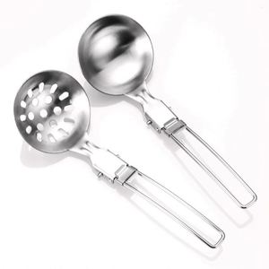 Juego de Utensilios de Cocina Plegable Portátil para Exteriores, 6 Piezas, Acero Inoxidable 304, Multifuncional, Ecológico, para Camping y Picnic, con Pala y Cuchara - Product Image 1