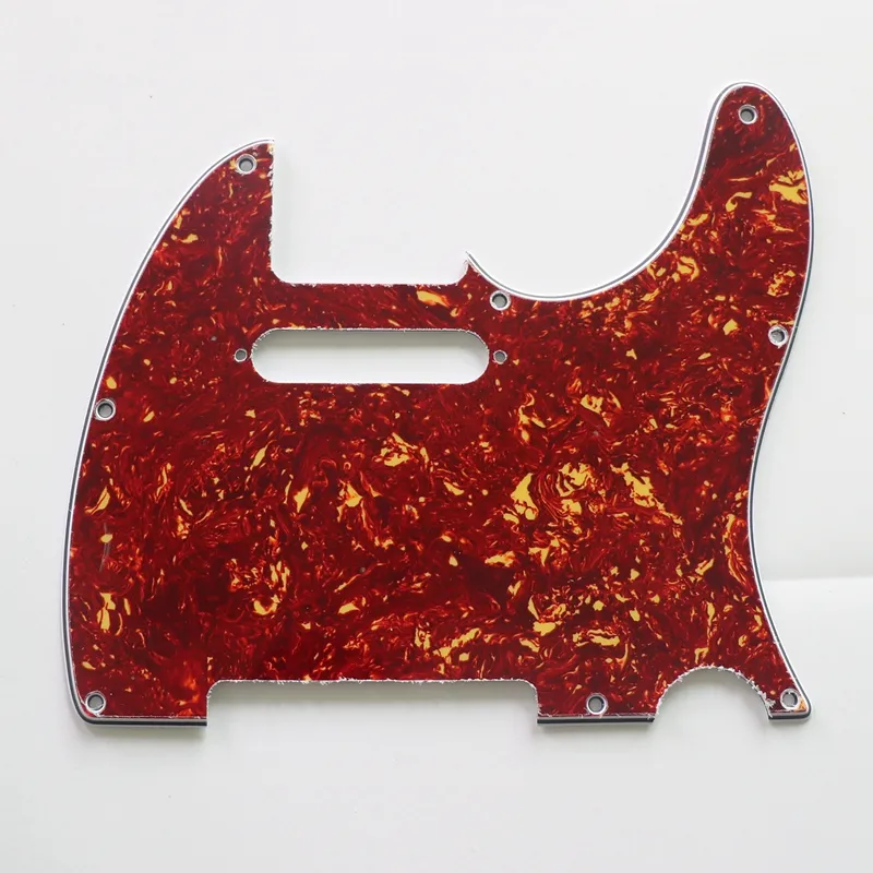 Factory Price TL Guitar Pickguard In Red Tortoise Color For Sale Accept Custom template