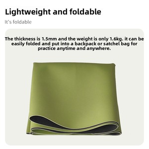 <span class=keywords><strong>Tapis</strong></span> <span class=keywords><strong>de</strong></span> <span class=keywords><strong>yoga</strong></span> <span class=keywords><strong>ultra</strong></span>-fin en PU+caoutchouc <span class=keywords><strong>de</strong></span> 1,5 mm, longueur 185 cm, portable, pliable pour les voyages et l'extérieur, avec ligne <span class=keywords><strong>de</strong></span> guidage <span class=keywords><strong>de</strong></span> posture et sangle <span class=keywords><strong>de</strong></span> transport - Product Image 2