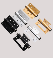 Amortisseur de porte hydraulique moderne avec charnière à ressort à fermeture douce en acier inoxydable, charnière silencieuse cachée pour portes à double battant pour hôtels