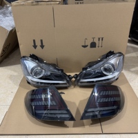 Pour Mercedes-Benz Classe C W204 (2011-2014) : Blocs optiques avant, Blocs optiques avant à phares abattables, Feux arrière à direction assistée